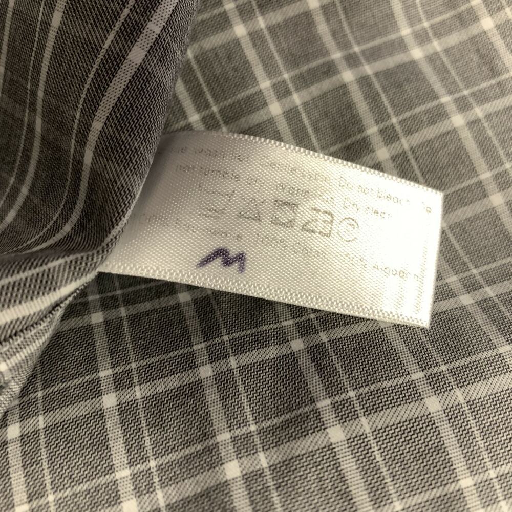 ETON Size 40 Grey White Plaid Cotton Button Up Long Sleeve Shirt - Picture 6 of 6